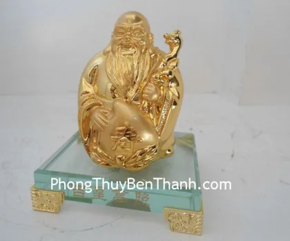 PLT phước như đông hải-tài lộc hanh thông,vàng,đế thủy tinh Y144